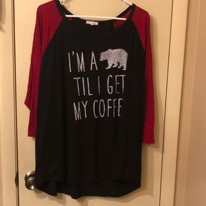 “I’m a bear til I get my coffee”- Baseball Tee
